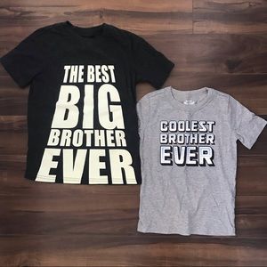 Bundle of 2 matching brother Tshirts for boys 6/3T